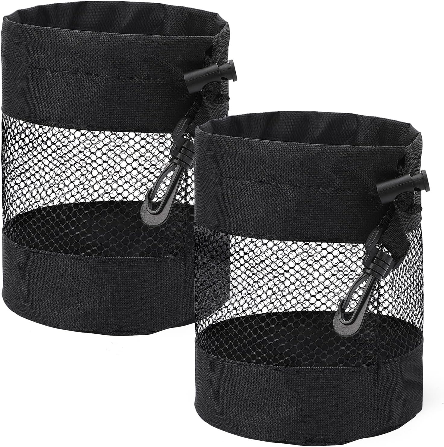 JJUNW 2 Pcs Golf Balls Storage Bag, Nylon Mesh Golf Ball Bags, Golf Pouch Bags Drawstring, Golf Bag Organizer Golf Shag Bag Golf Bag Organizer for Storing Golf Balls
