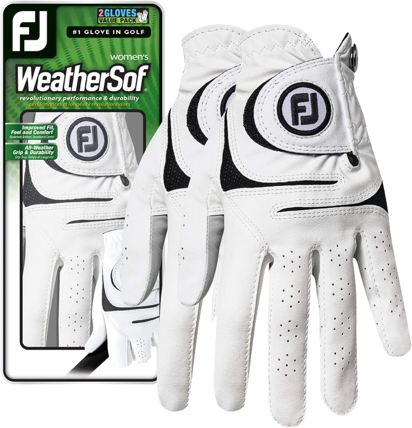 FootJoy Women’s WeatherSof 2-Pack Prior Generation Golf Glove
