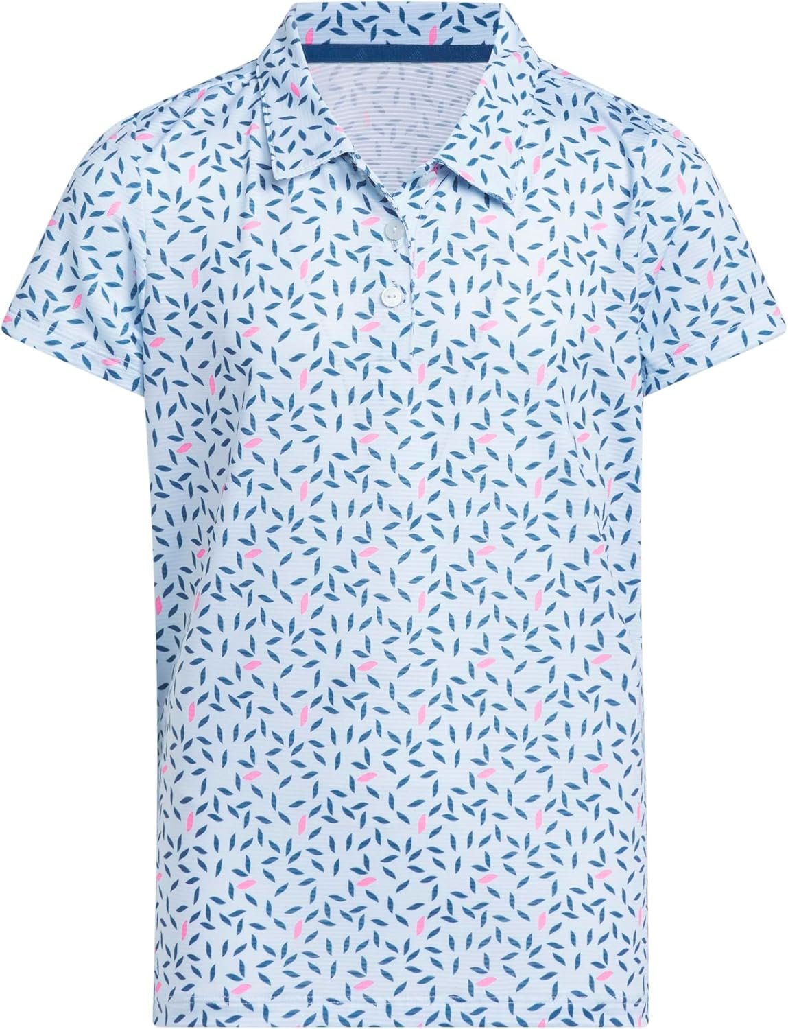 adidas Girls’ Girls Short Sleeve Printed Polo