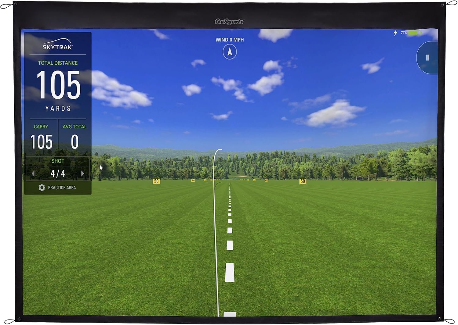 GoSports Golf Simulator Impact Screen – Choose 6.5 ft x 7 ft or 9 ft x 7 ft