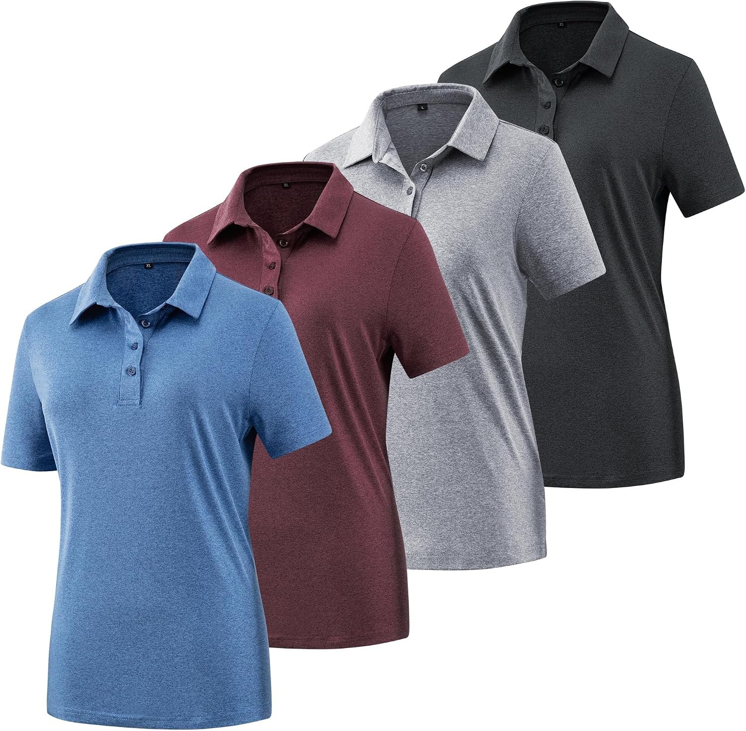 Women’s Golf Polo Shirts Lightweight Moisture Wicking Short Sleeve Shirt Quick Dry Athletic Tennis Tops