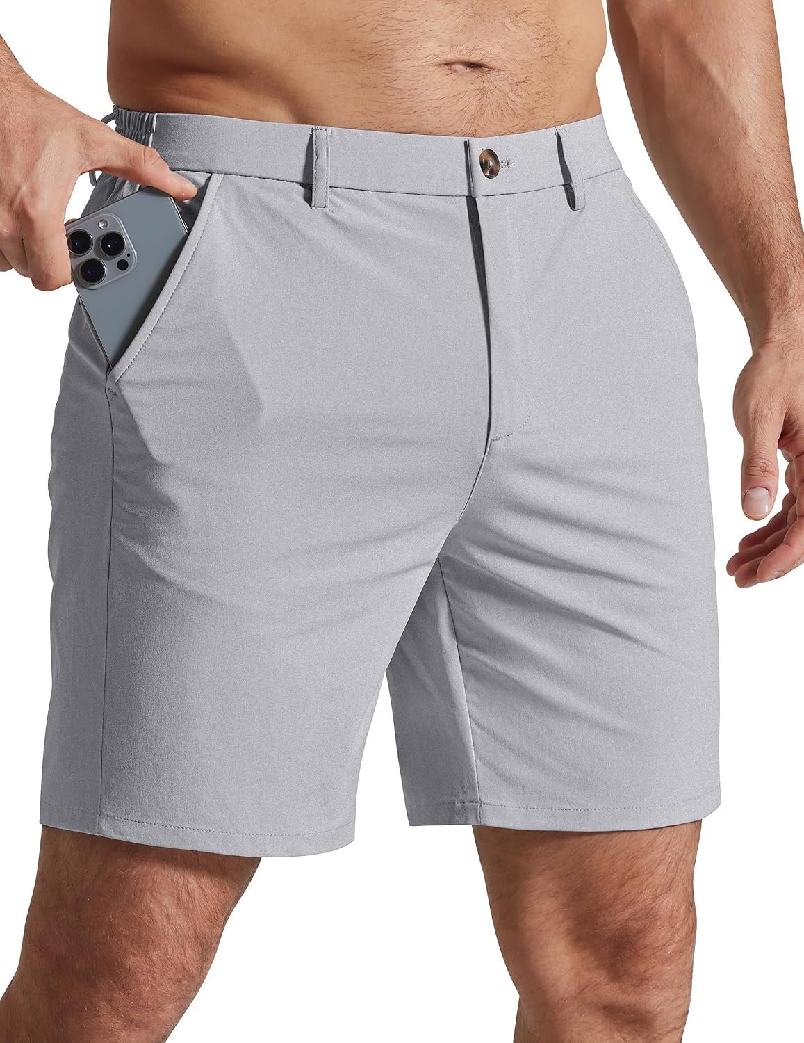 COOFANDY Men’s Casual Shorts 7″ Stretch Golf Shorts with 4 Pockets Quick Dry Lightweight Shorts Dress for Hiking Work
