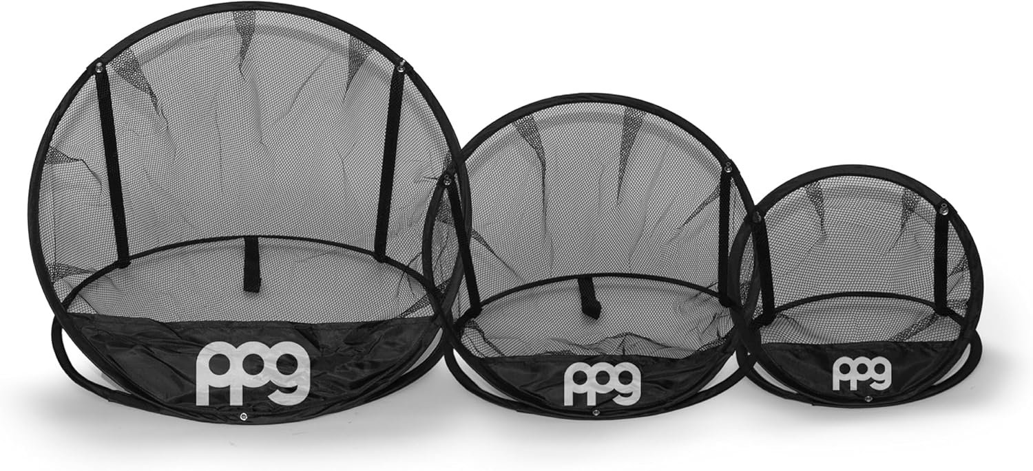PPG Portable Golf Practice Chipping & Swinging Net, Multiple Targets & Carry Case, Indoor/Outdoor, Lightweight, Collapsable
