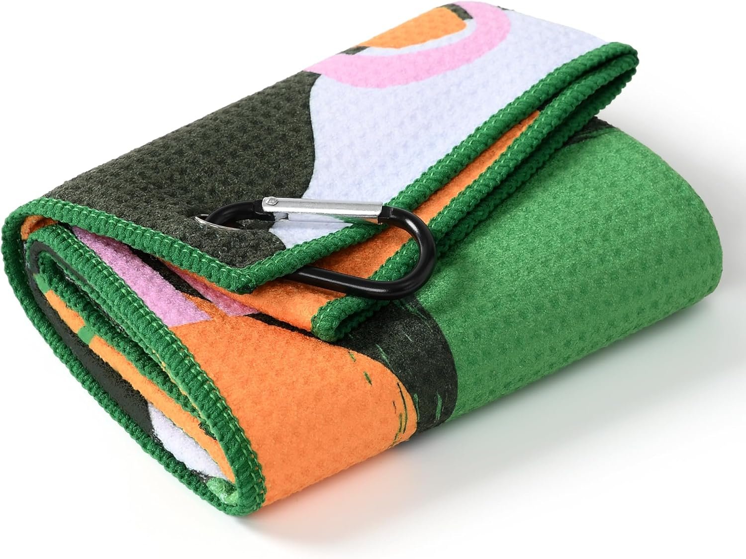 Mile High Life Golf Towel 16″x24″, Microfiber Waffle Weave with Heavy Duty Clip, Fun Prints Gym Towels for Men & Women, Golf Accessories for Cleaning Clubs and Balls