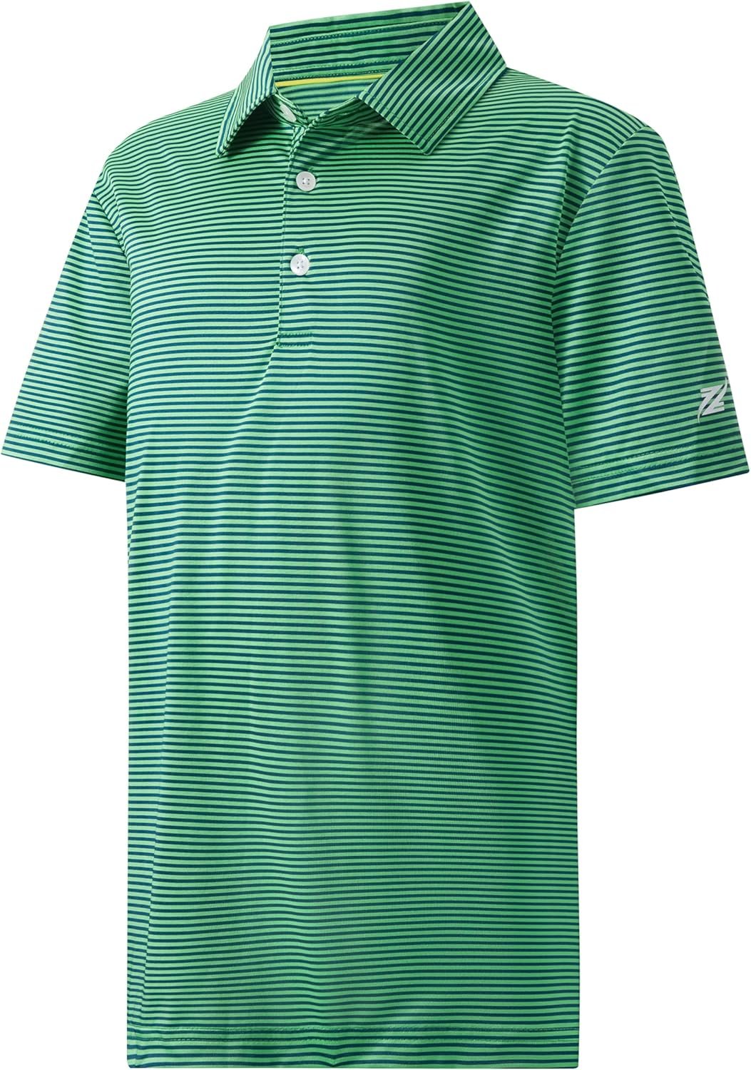 Boys Polo Shirts Short Sleeve Striped Performance Moisture Wicking Dry Fit Golf Shirts for Boys Youth Kids